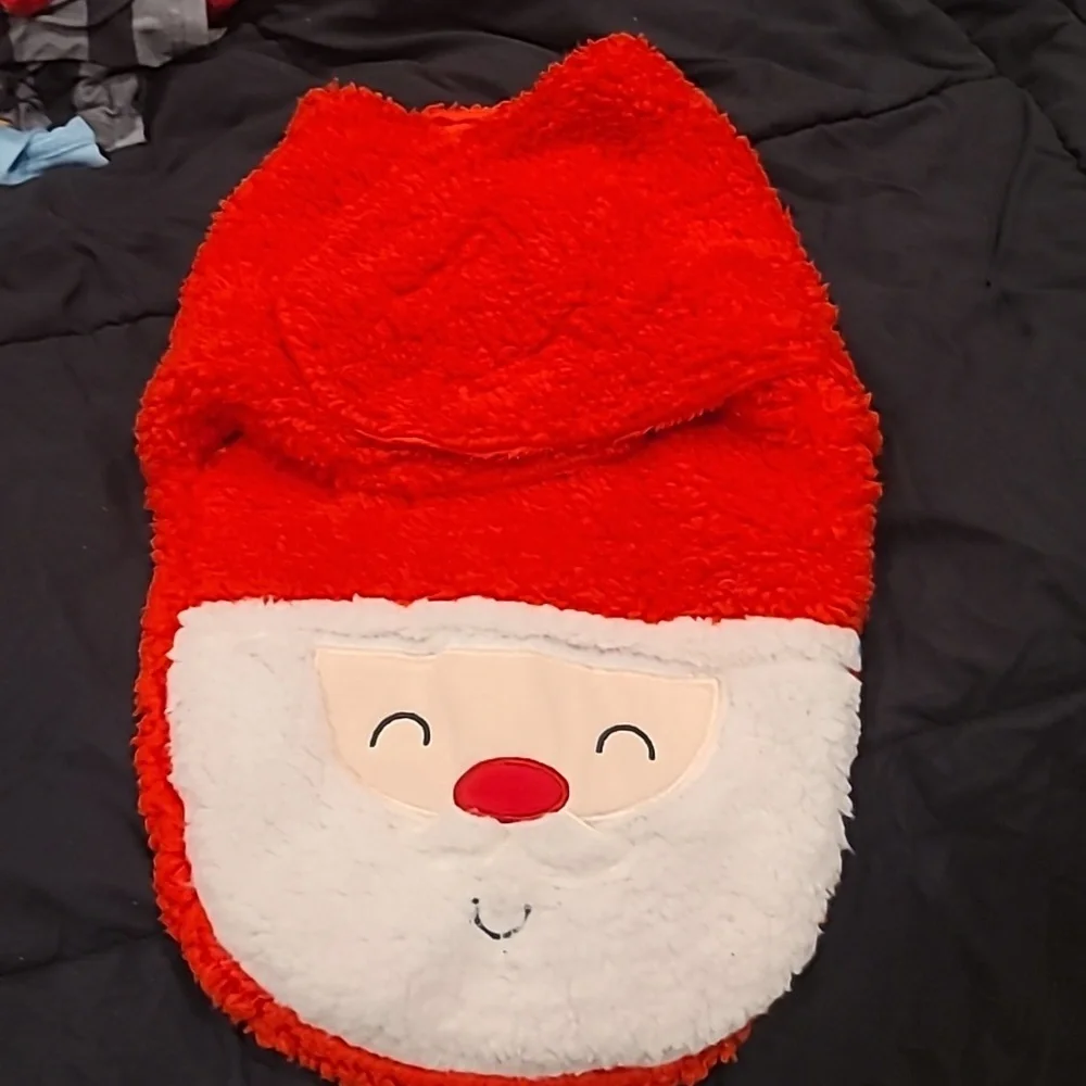 ❤️10/$13 Like new baby Santa warm Sherpa swaddle Christmas